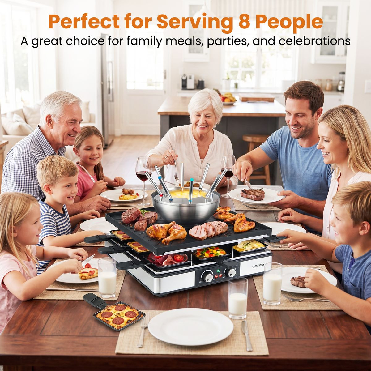 Electric BBQ Grill and Fondue Combo product image