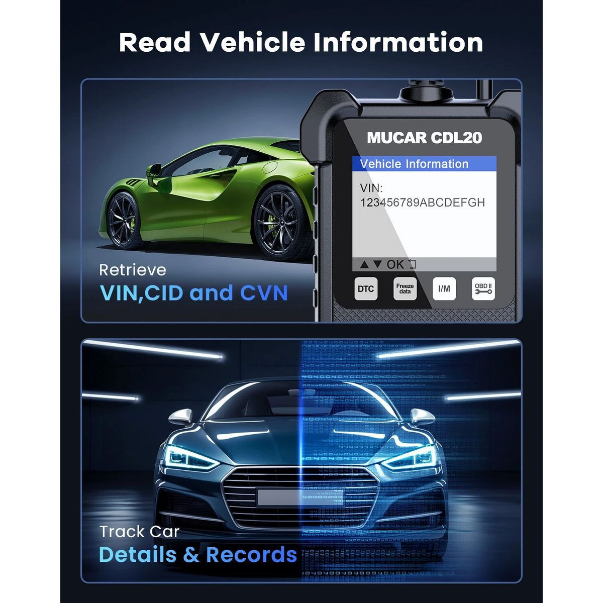 MUCAR Automotive CDL20 OBD2 Scanner product image