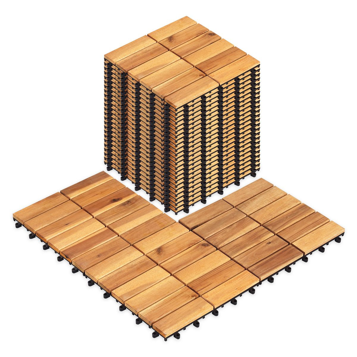 Acacia Wood Interlocking Deck Tiles (12-54 Pieces)  product image