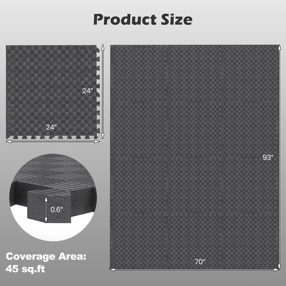 Interlocking Exercise Mat (12-36 Pieces) product image