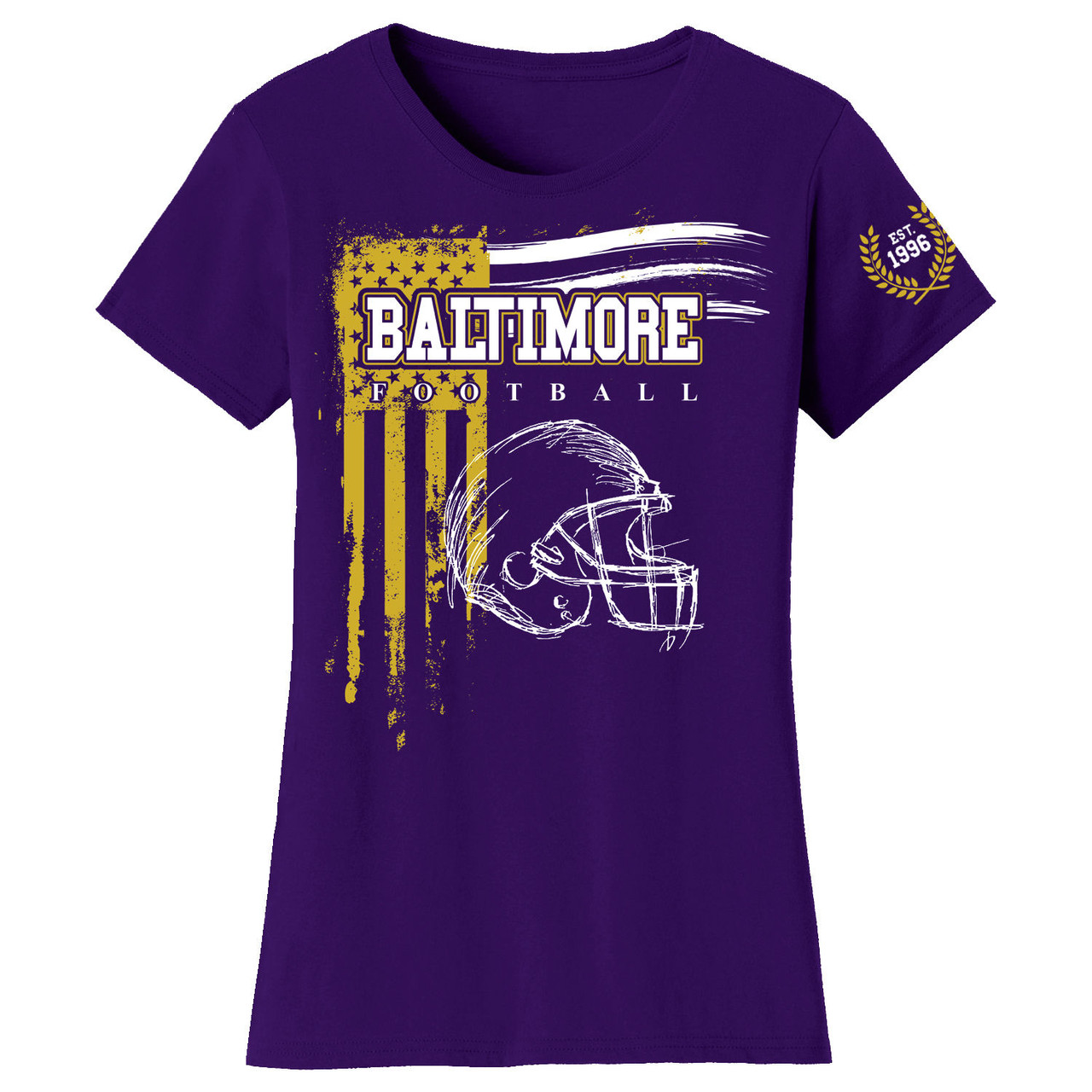 Women's Vintage USA Flag Football T-Shirt product image