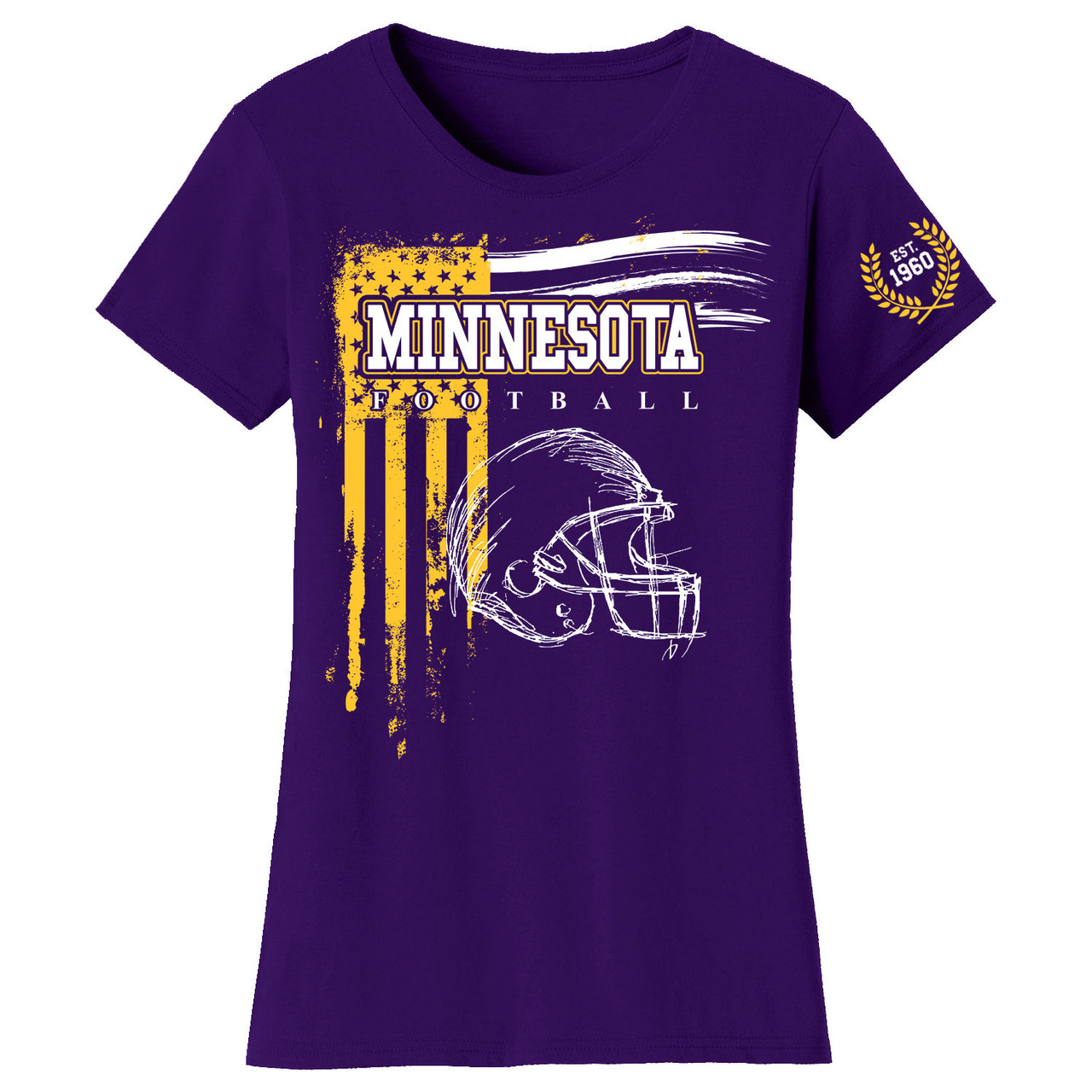 Women's Vintage USA Flag Football T-Shirt product image