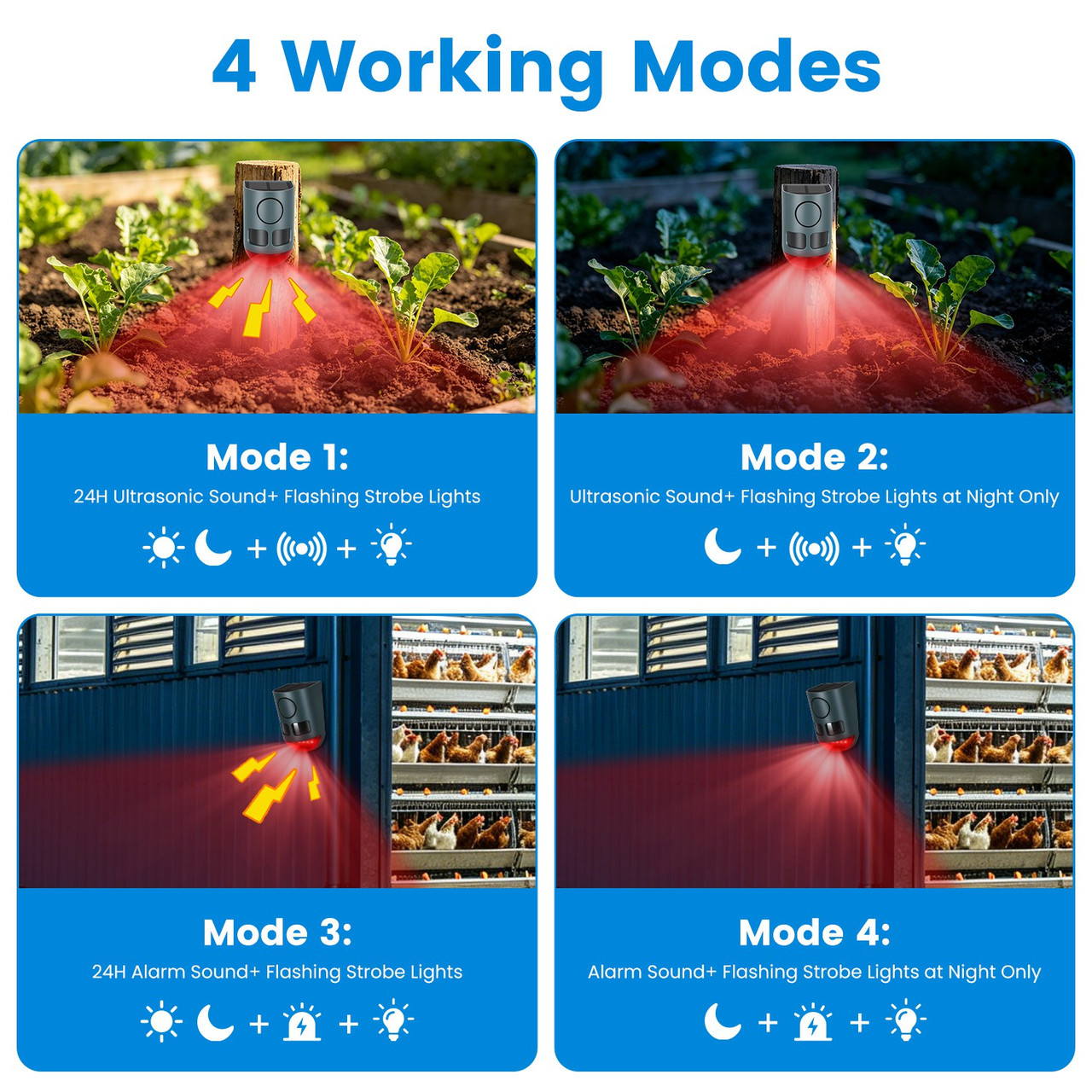 3-in-1 Ultrasonic Solar Animal Repeller (1- or 2-Pack) product image