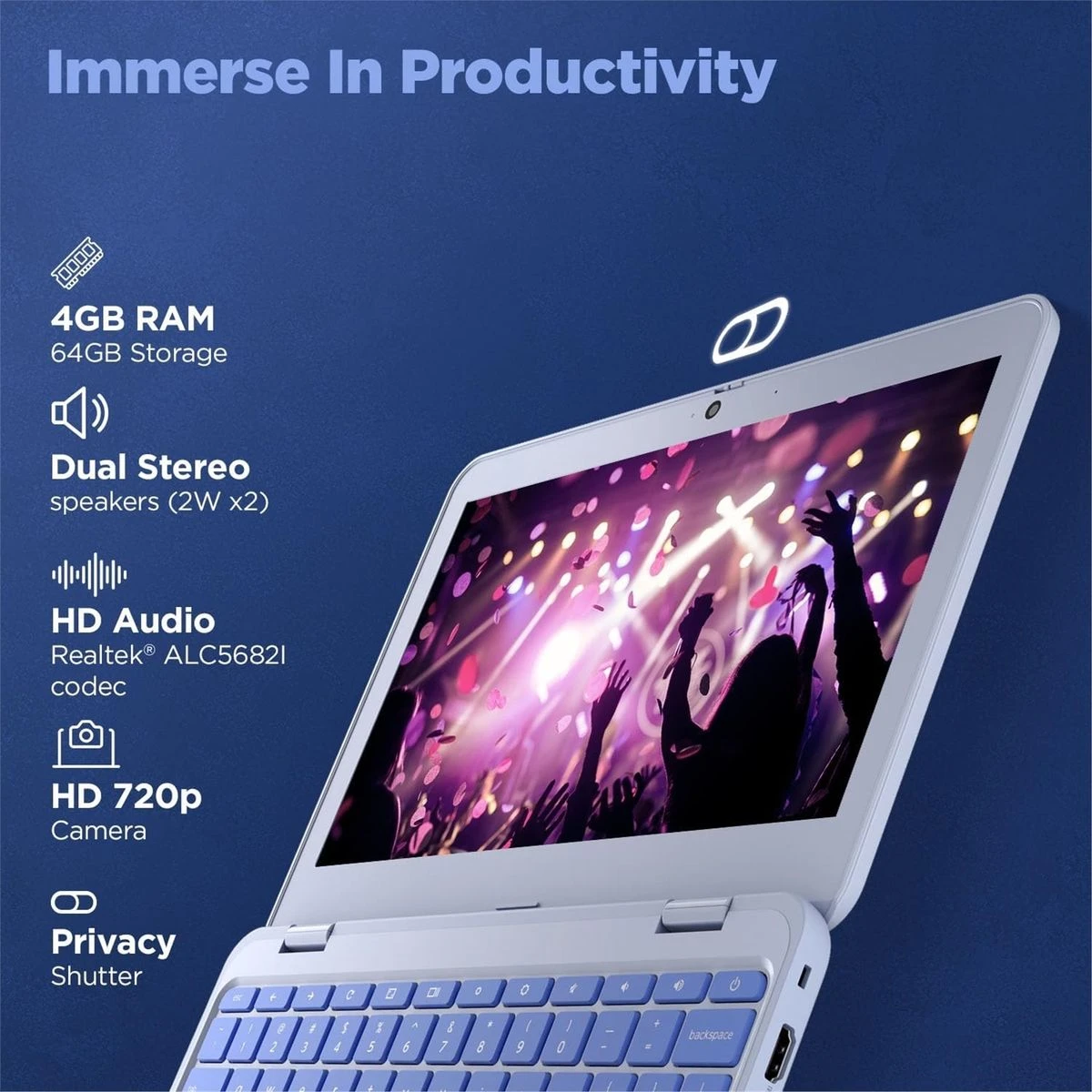 Lenovo 100e Gen 3 Chromebook, 2021, 64GB SSD product image
