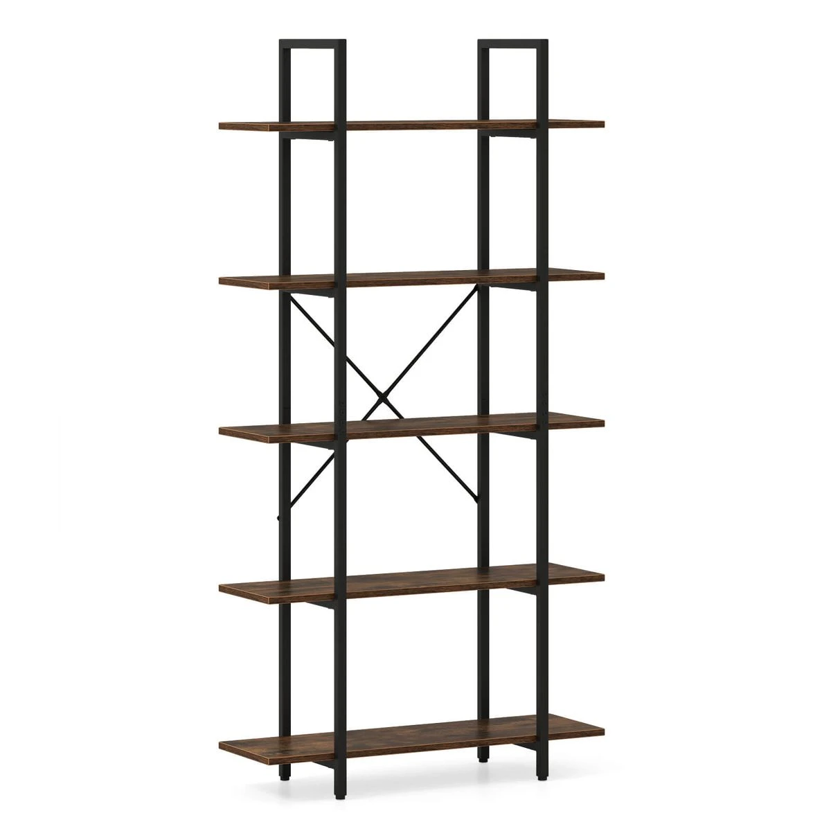 5-Tier 62" Tall Vintage Industrial Bookcase product image