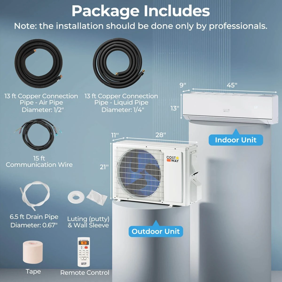 12000 BTU Mini Split Air Conditioner & Heater  product image