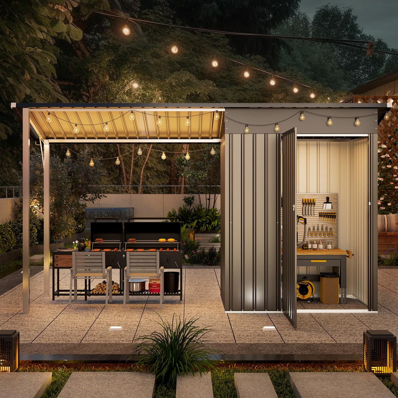 3x5 Outdoor Open-Sided Storage Shed with 15 Sq. Ft Covered Space  product image