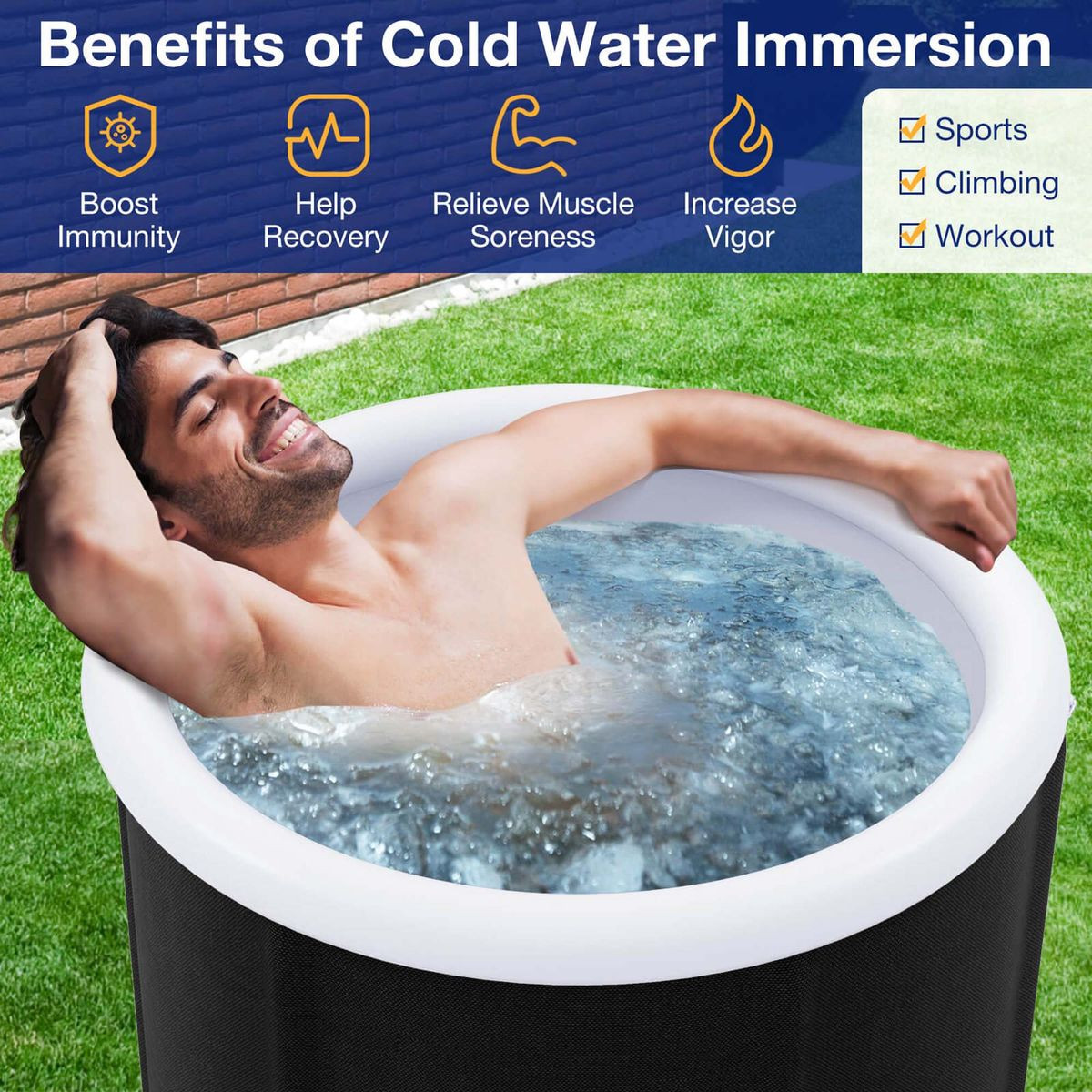 Ice Bath Tub with Lid (66 Gal Capacity) product image