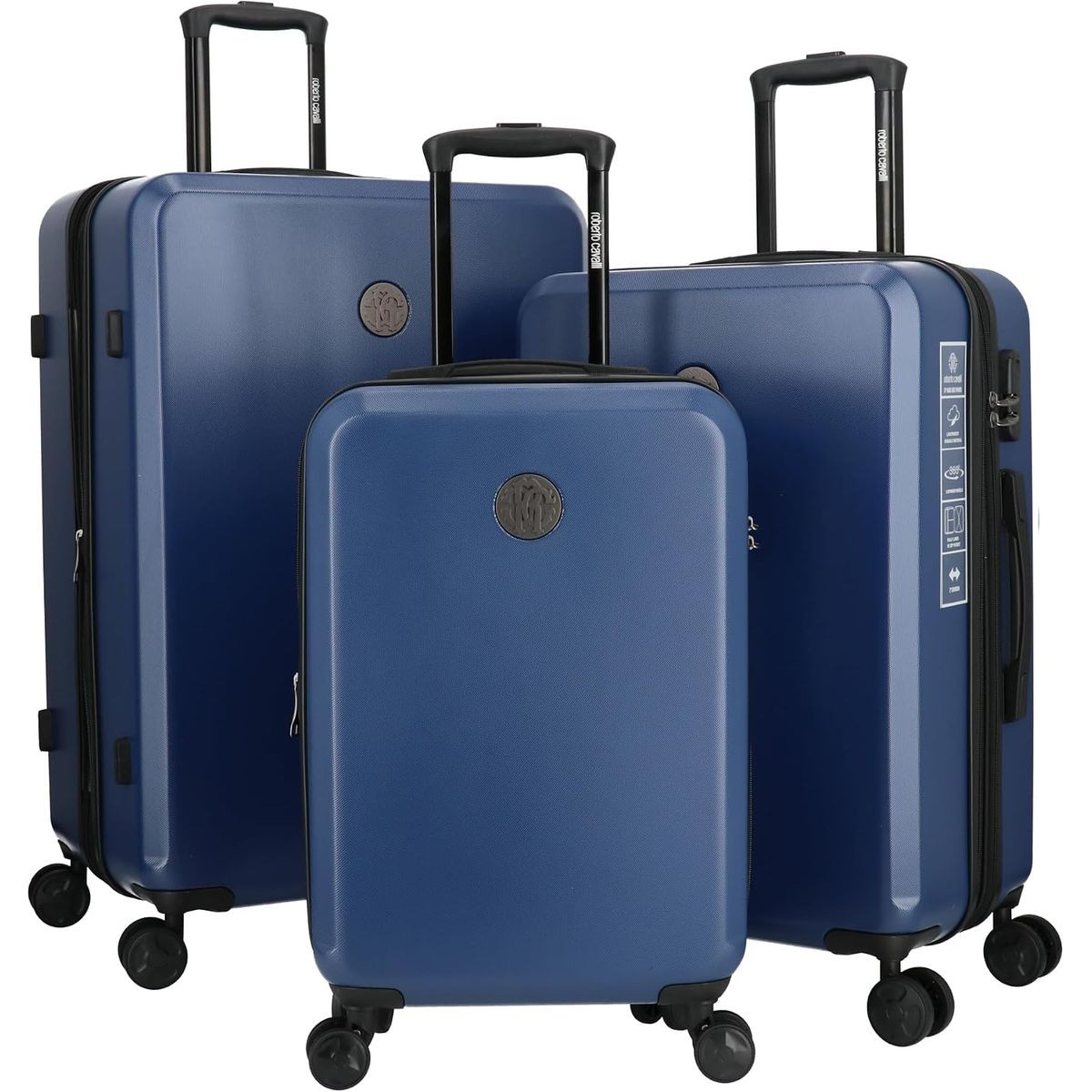 Roberto Cavalli 3-Piece Solid Classic Hardshell Luggage Set product image