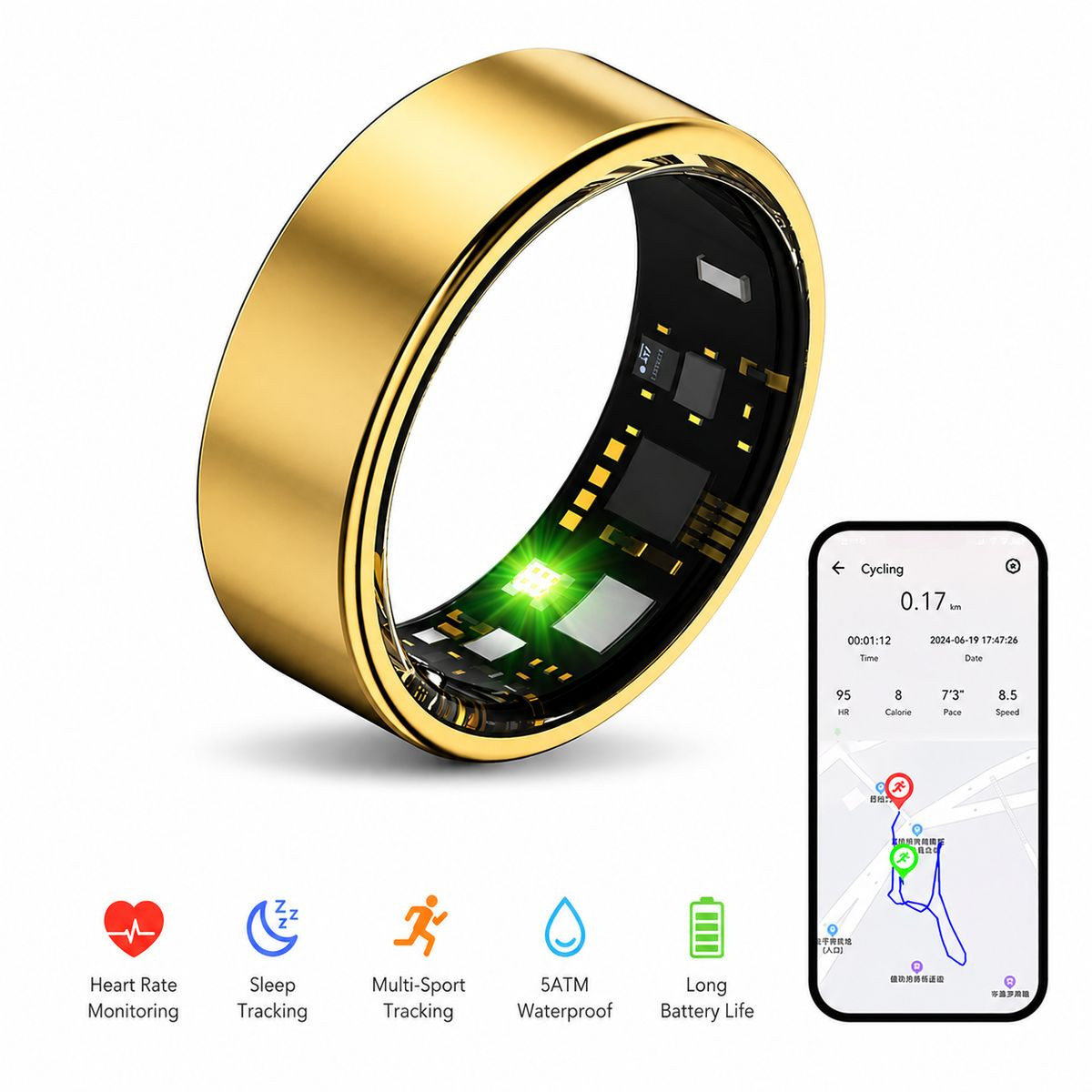 Smart Ring AI Fitness & Sleep Tracker for iOS & Android product image