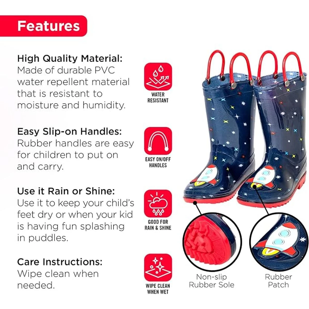 Addie & Tate Toddler Rain Boots  product image