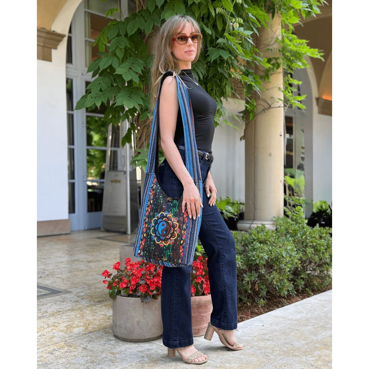 Kathmandu Collection Yin Yang Print Hobo Bag product image