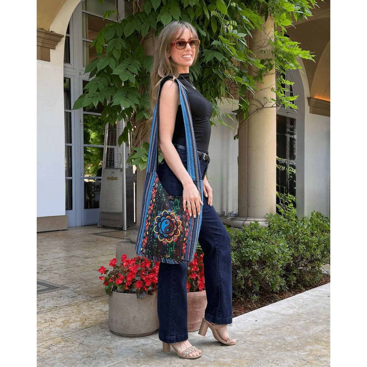 Kathmandu Collection Yin Yang Print Hobo Bag product image