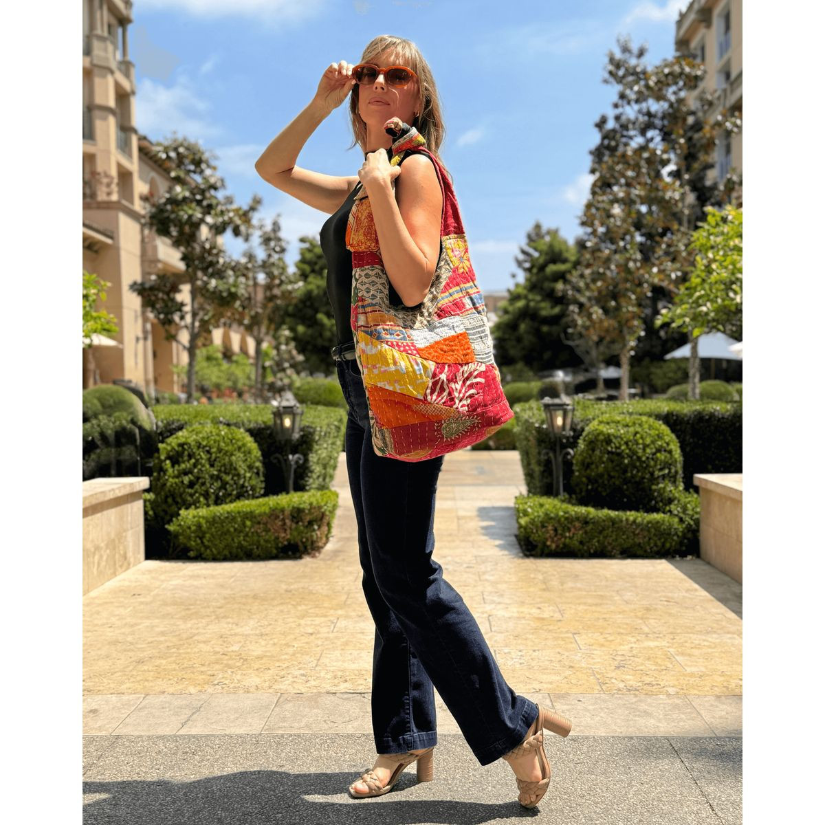 Kathmandu Collection Kantha Patchwork Hobo Bag product image