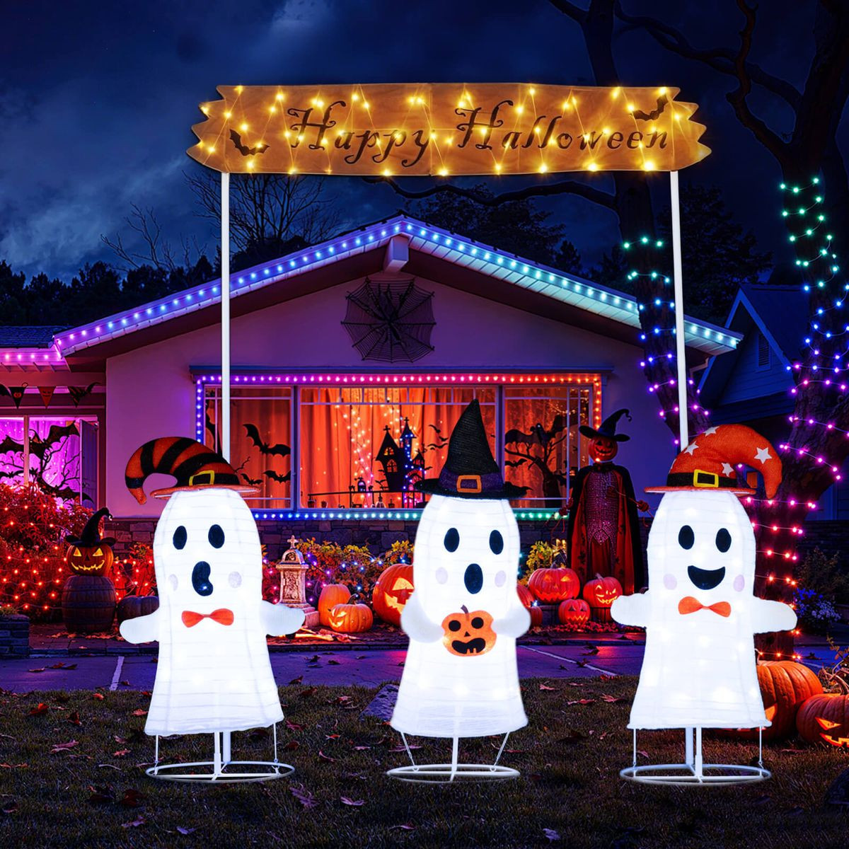 Halloween Decoration with Gate and Ghosts (4-Piece) product image