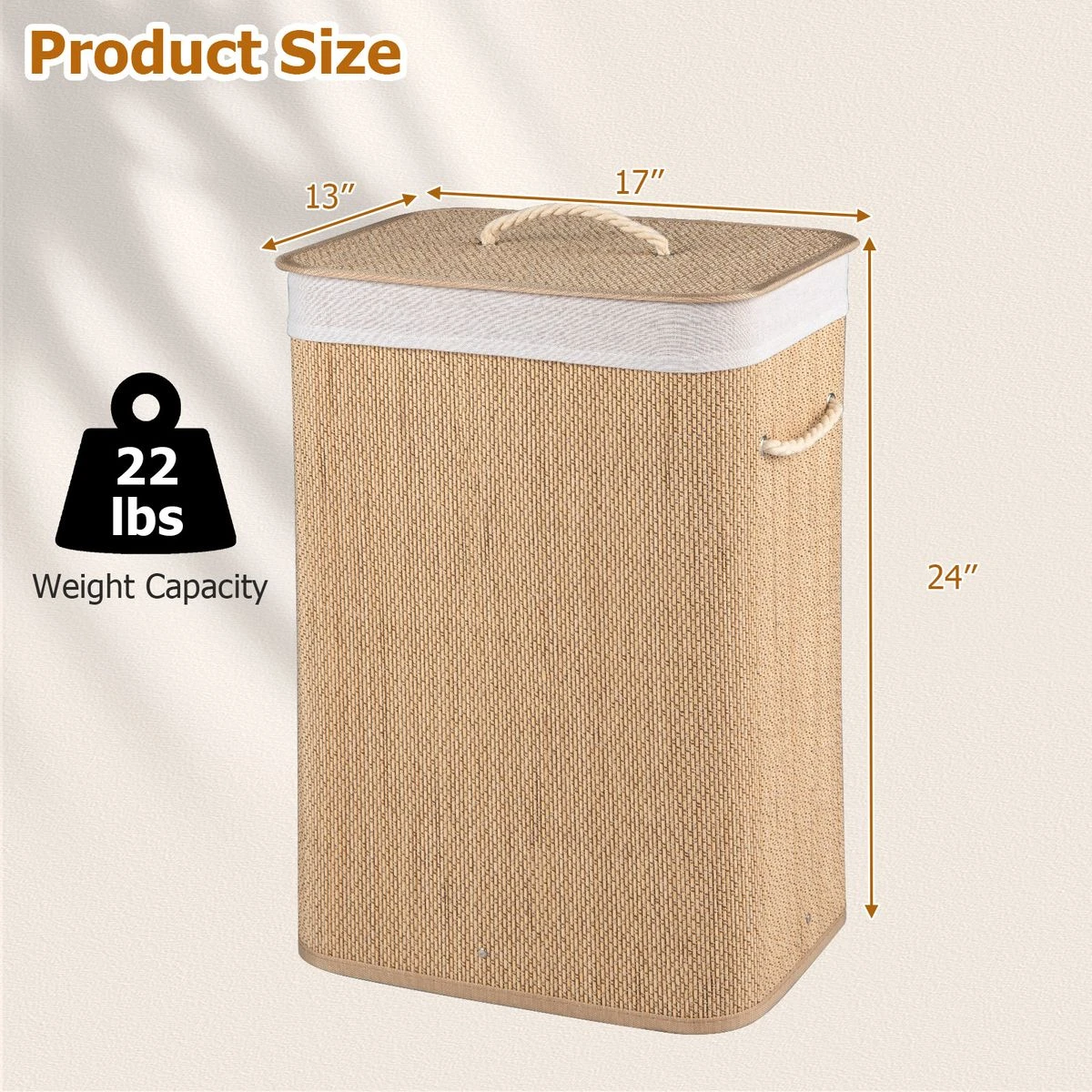 Bamboo Laundry Hamper product image