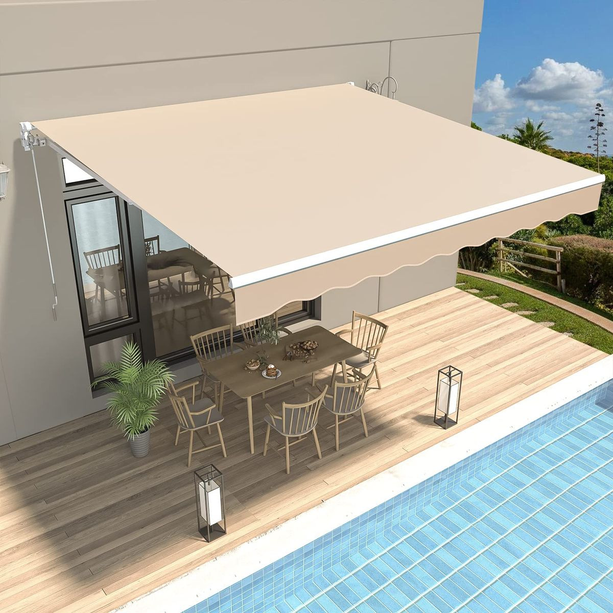 8.2'x6.5' Retractable Awnings for Patio Sun Shade Shelter product image