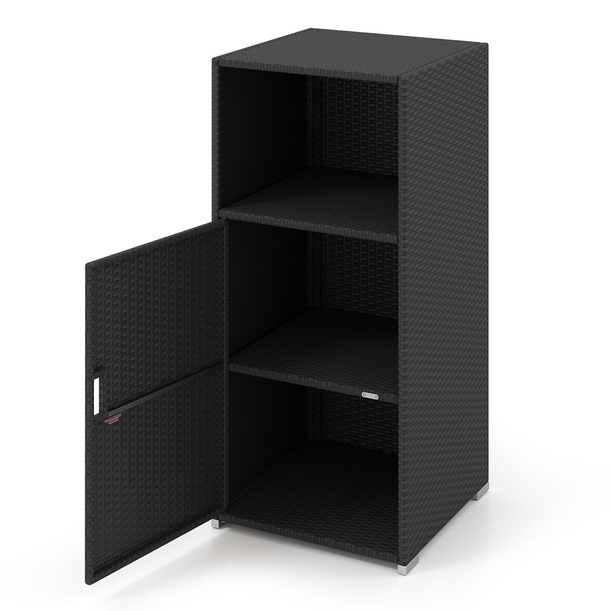 Outdoor PE Wicker Storage Cabinet product image