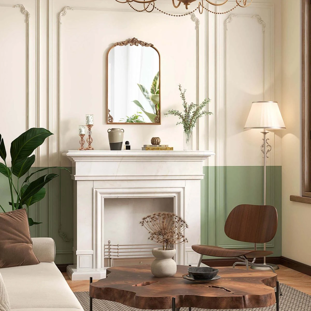 Vintage Baroque Arched Mirror product image