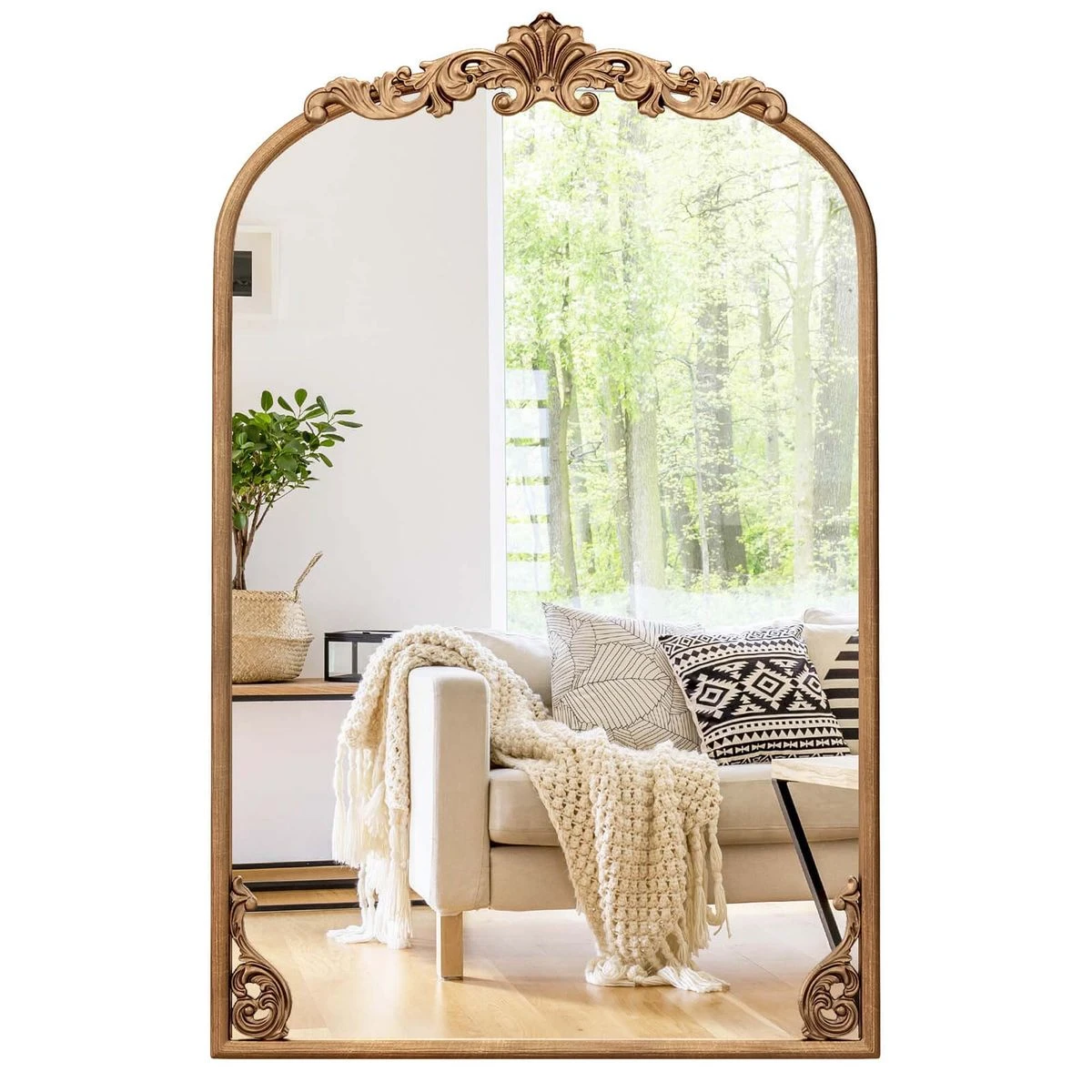 Vintage Baroque Arched Mirror product image