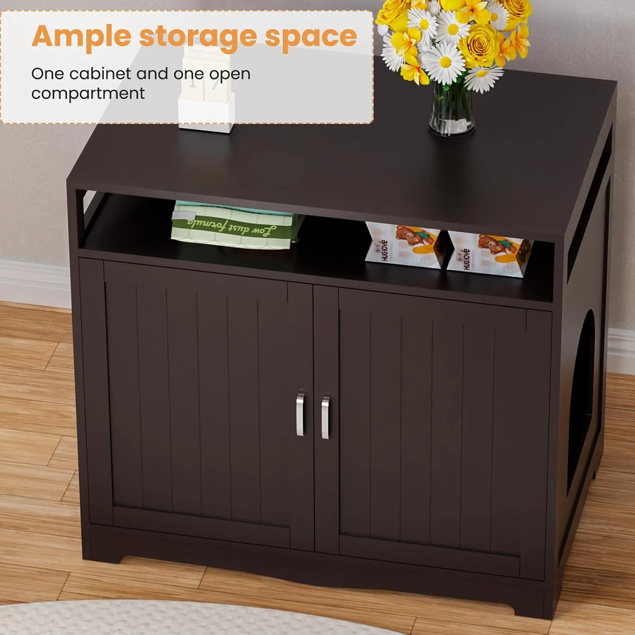 Hidden Cat Litter Box Cabinet product image
