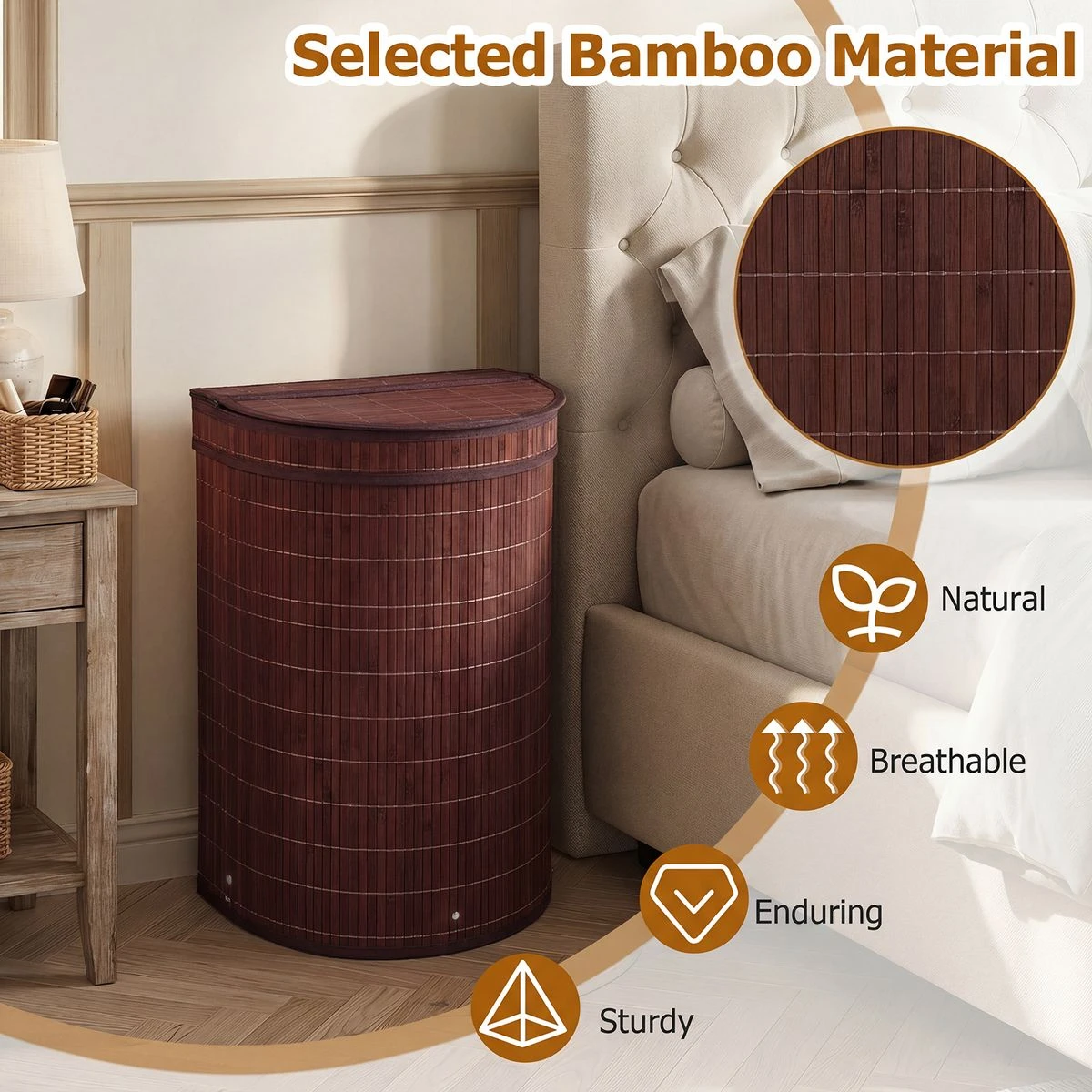 Bamboo Laundry Hamper product image