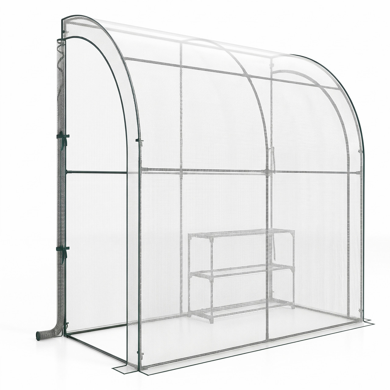 7 x 3.5 x 7-Foot Lean-to Greenhouse with Flower Rack product image