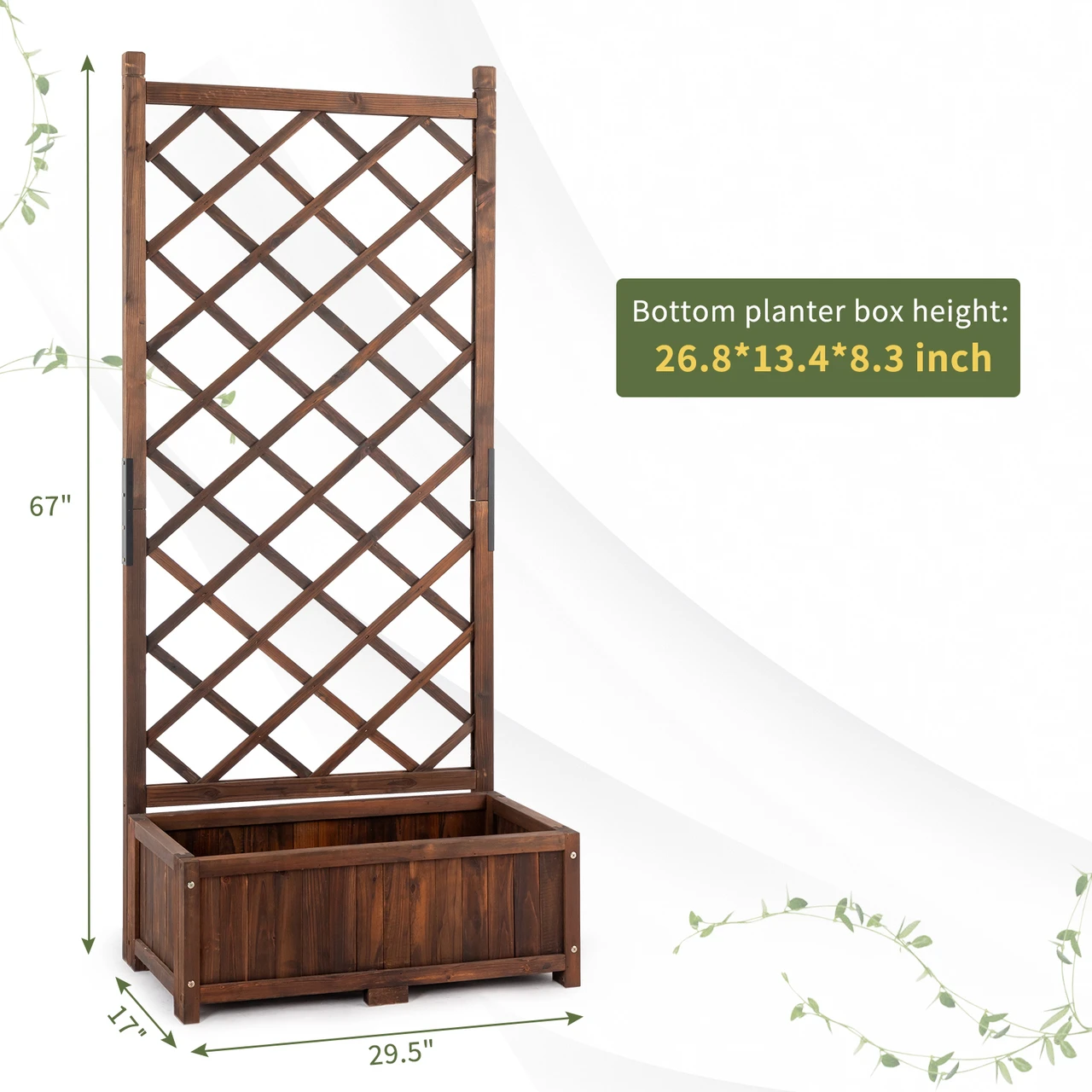 Outdoor Raised Garden Bed with Trellis product image