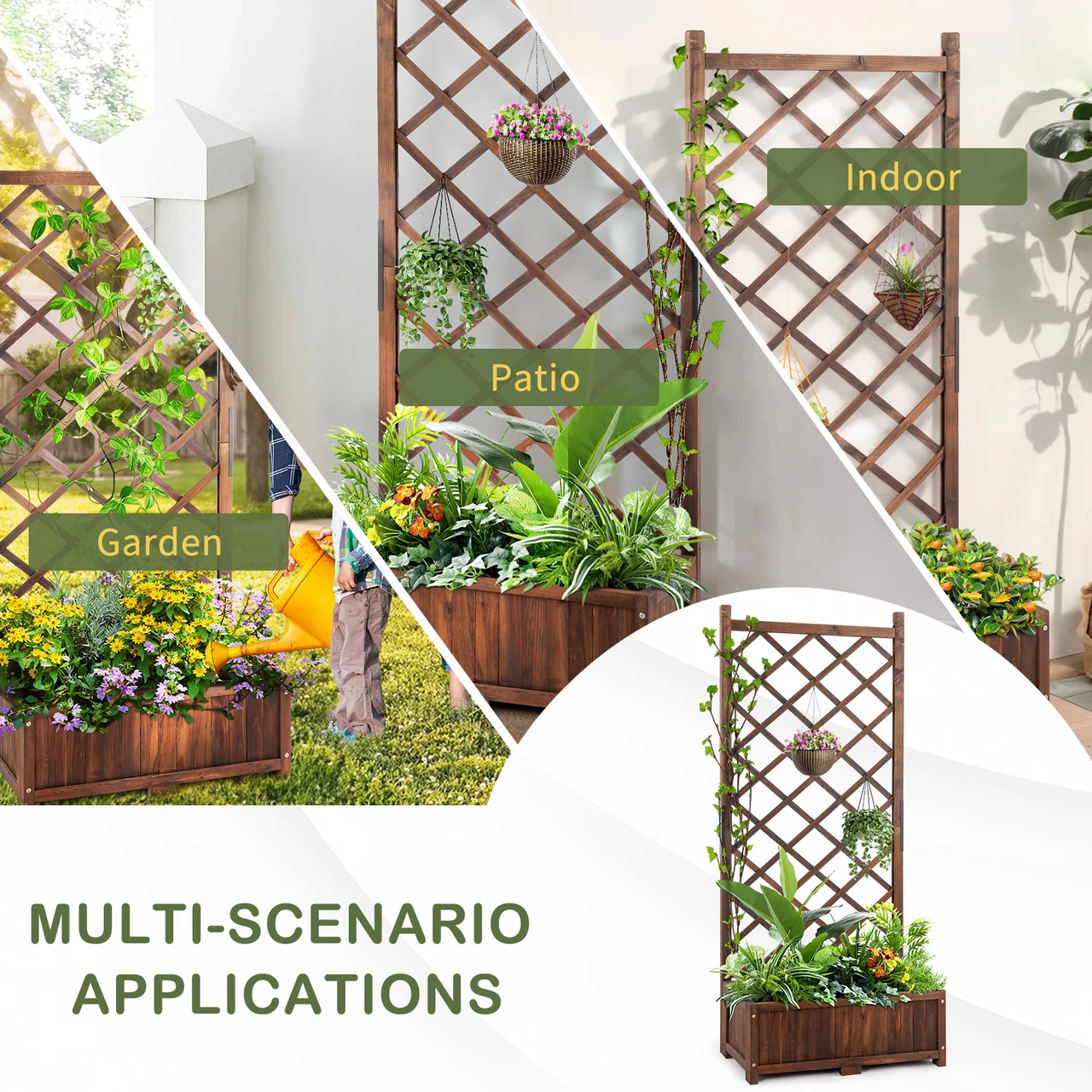 Outdoor Raised Garden Bed with Trellis product image