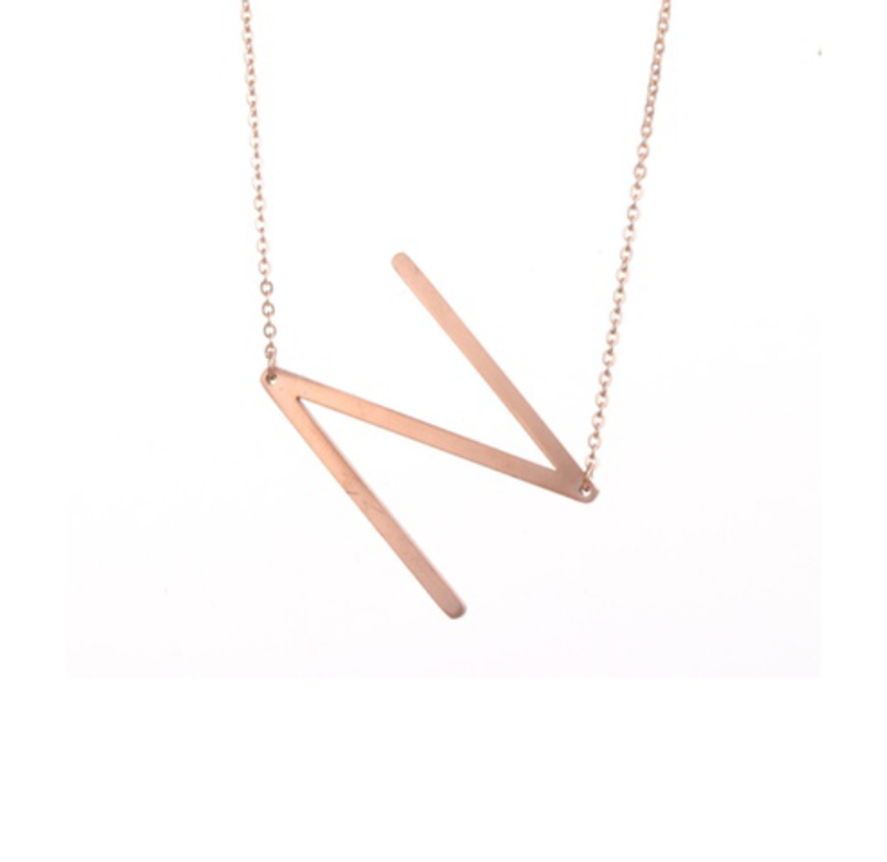 18K Gold-Plated Sideway Initial Necklace product image