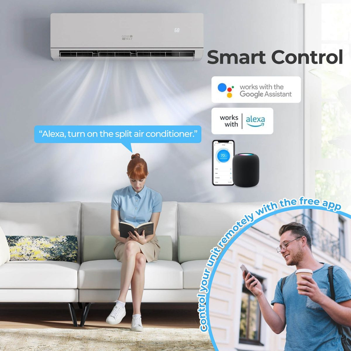 24000BTU Mini Split Air Conditioner Heater with 2 Ton Heat Pump product image