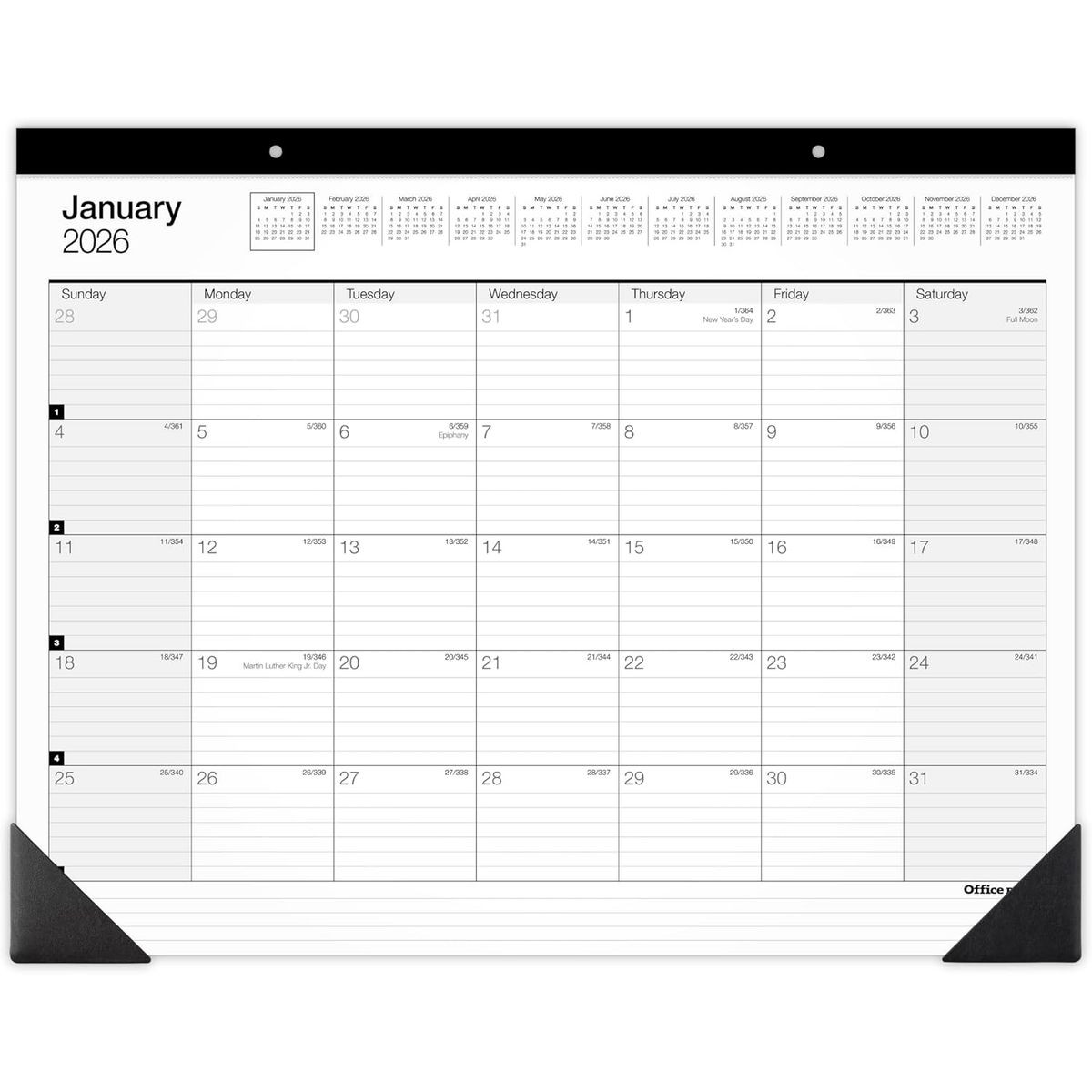 Office Depot Brand Monthly Desk Pad Calendar  (21 3/4" X 17")  product image
