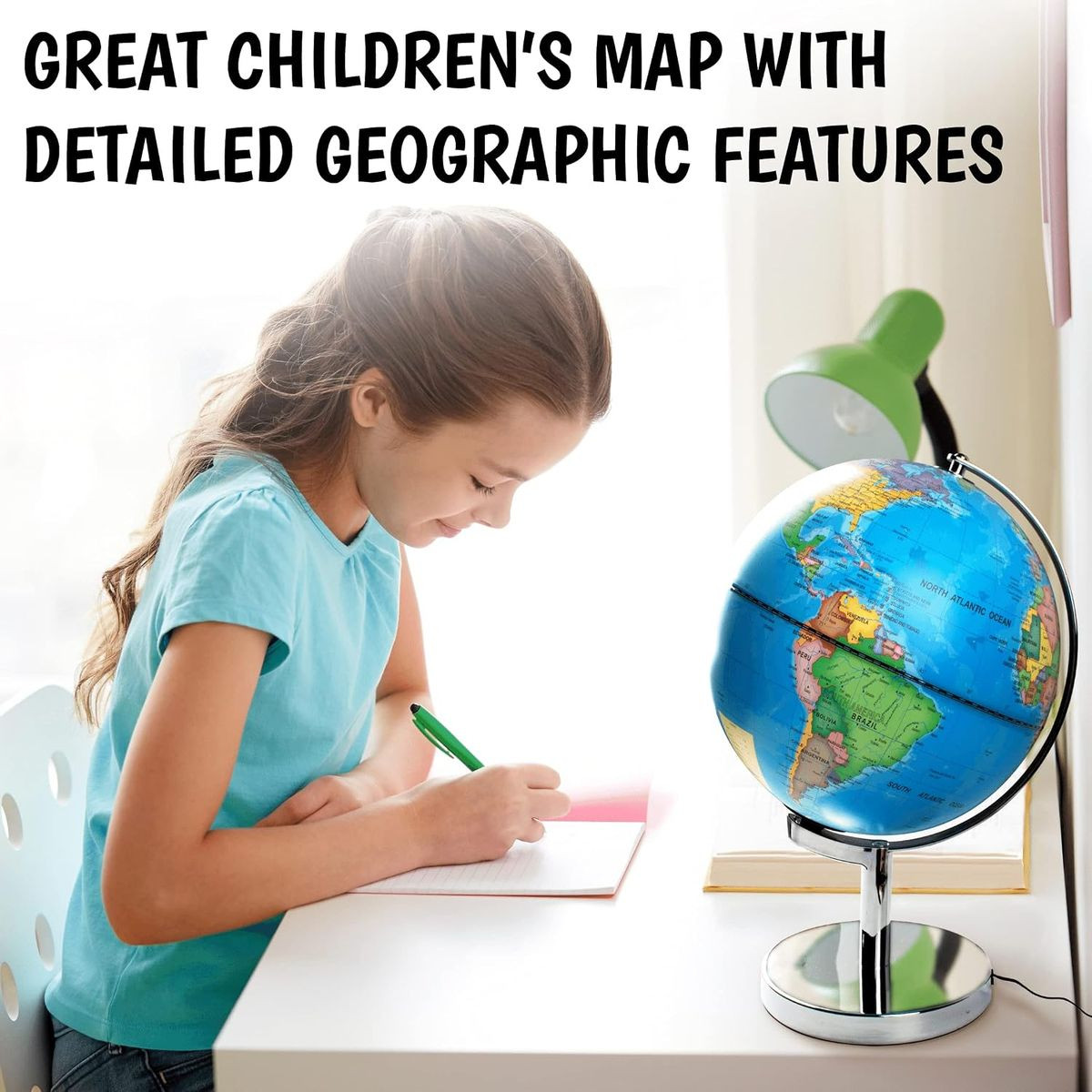 USA Toyz Illuminated World Globe with Stand product image