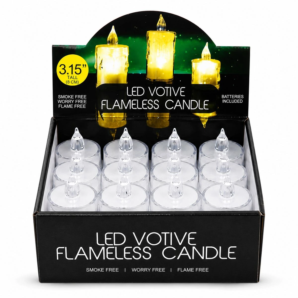 Decorative Warm White LED Candle (12-Pack) product image