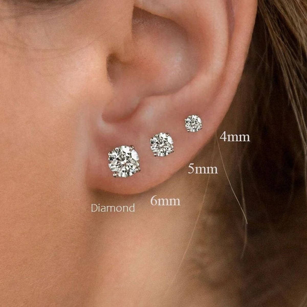 925 Sterling Silver Moissanite Stud Earrings product image