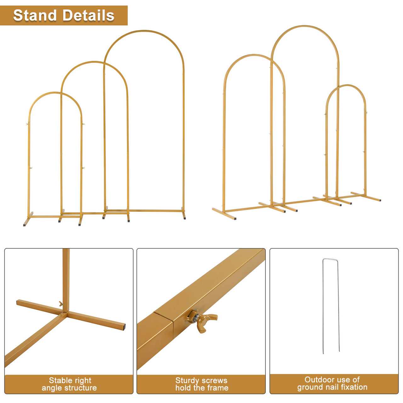 Iron Wedding Arch (3 Pieces) product image