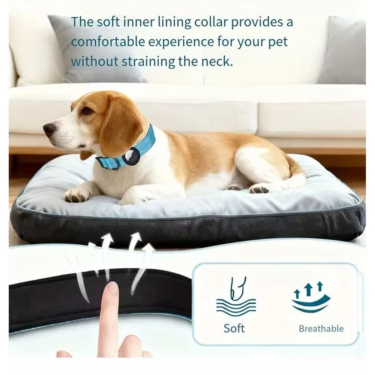 Pet Tracking Collar - Heavy-Duty Nylon Dog Collar with Reflective Strap product image