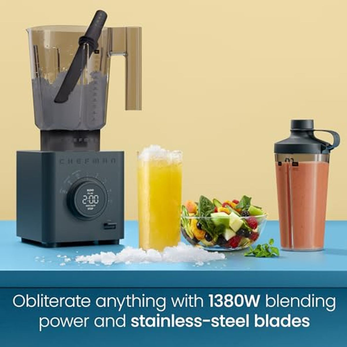 Chefman 6-Speed Countertop Blender with 20oz. Jar and Tamper Tool product image