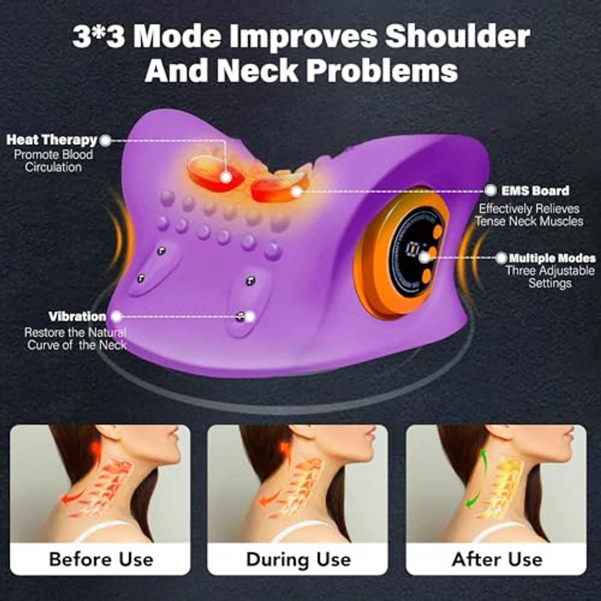 Stilefix Neck Massager Pillow with 3 Adjustable Modes product image