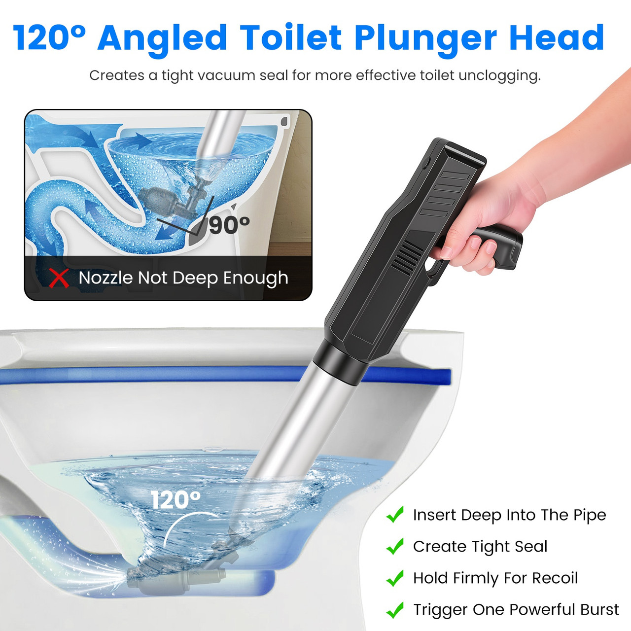 Rechargeable Electric Toilet Plunger product image