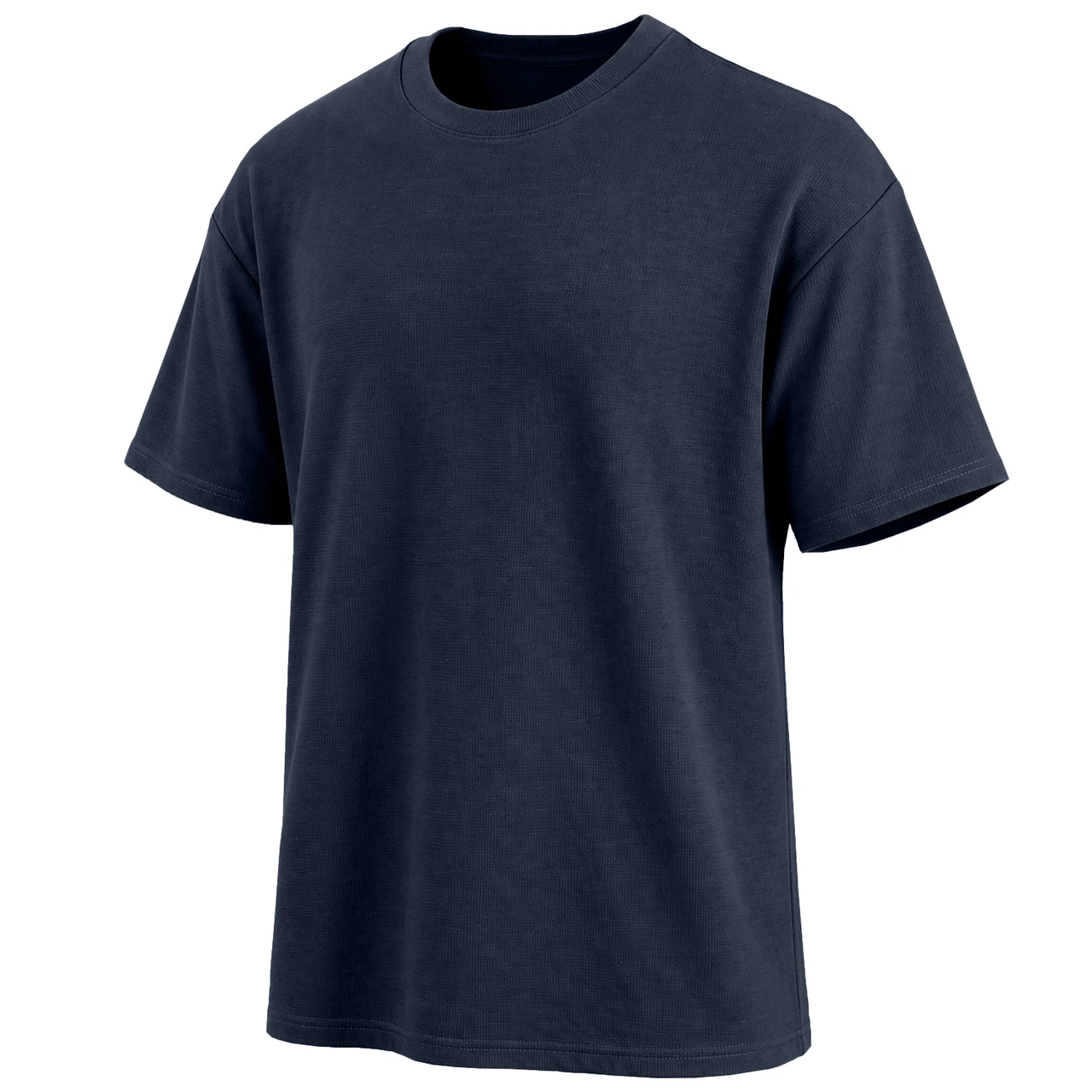 Men’s Heavyweight Micro Waffle Knit Oversized Drop Shoulder T-Shirt product image