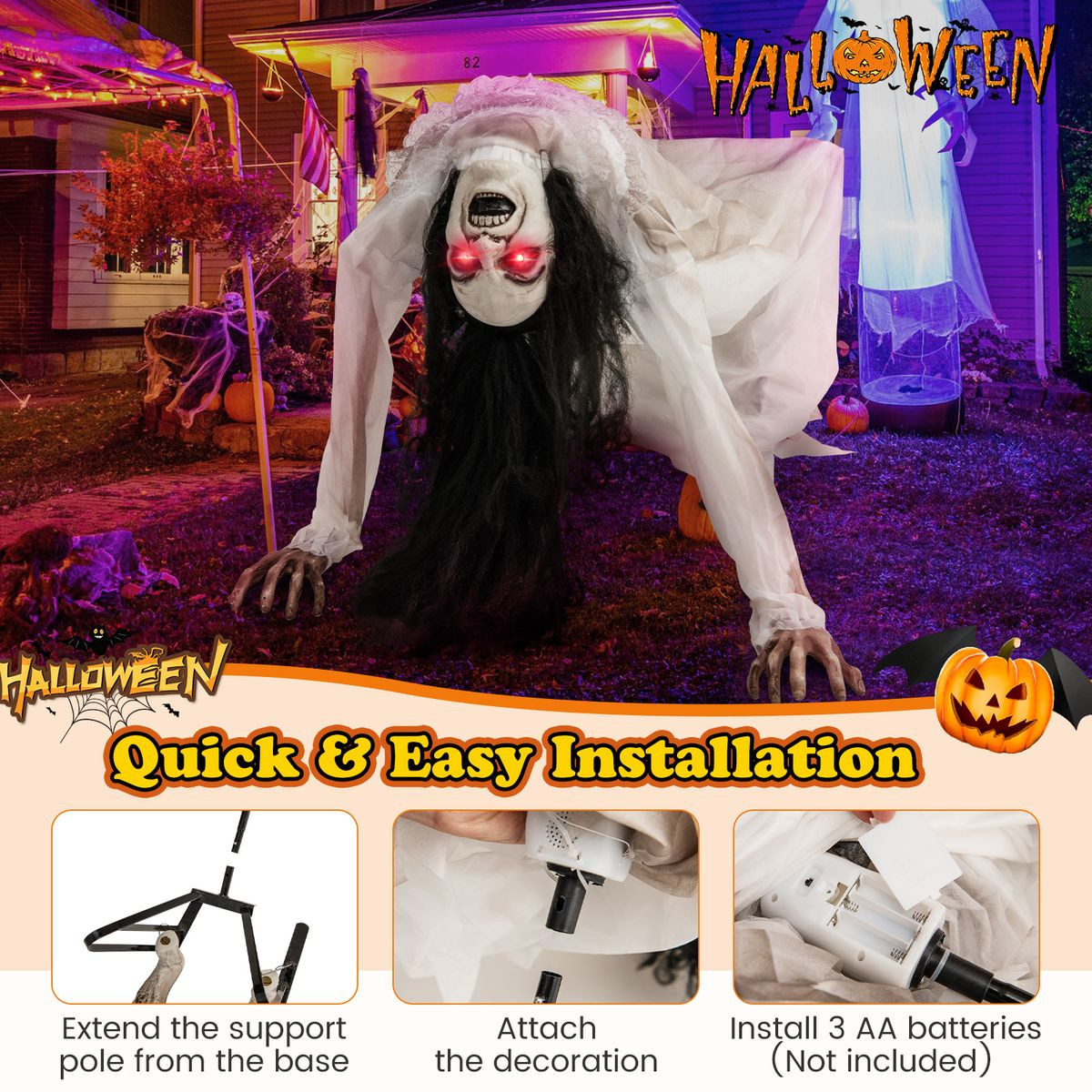 Halloween Animatronic Crawling Ghost product image