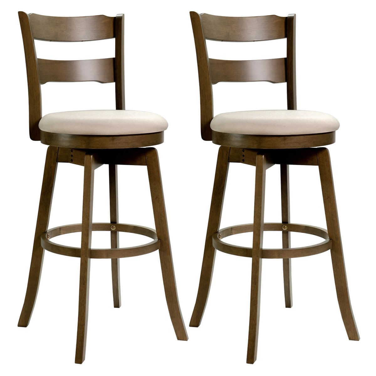30.5” Swivel Barstools with Backrest and Upholstered Seat (Set of 2/4) product image