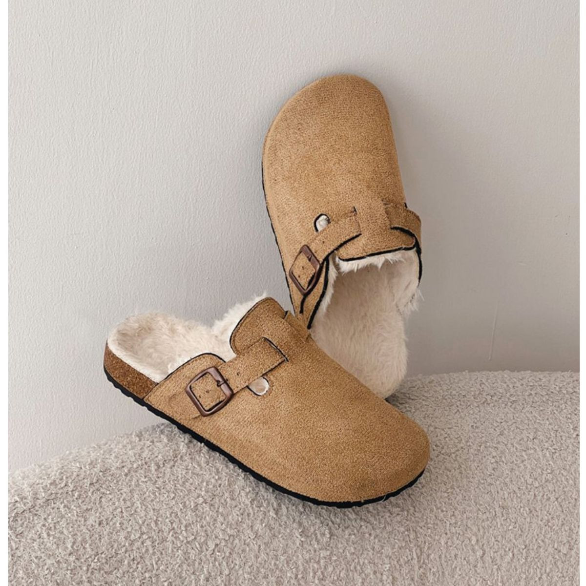 Women's Fur Lined Suede Clogs product image