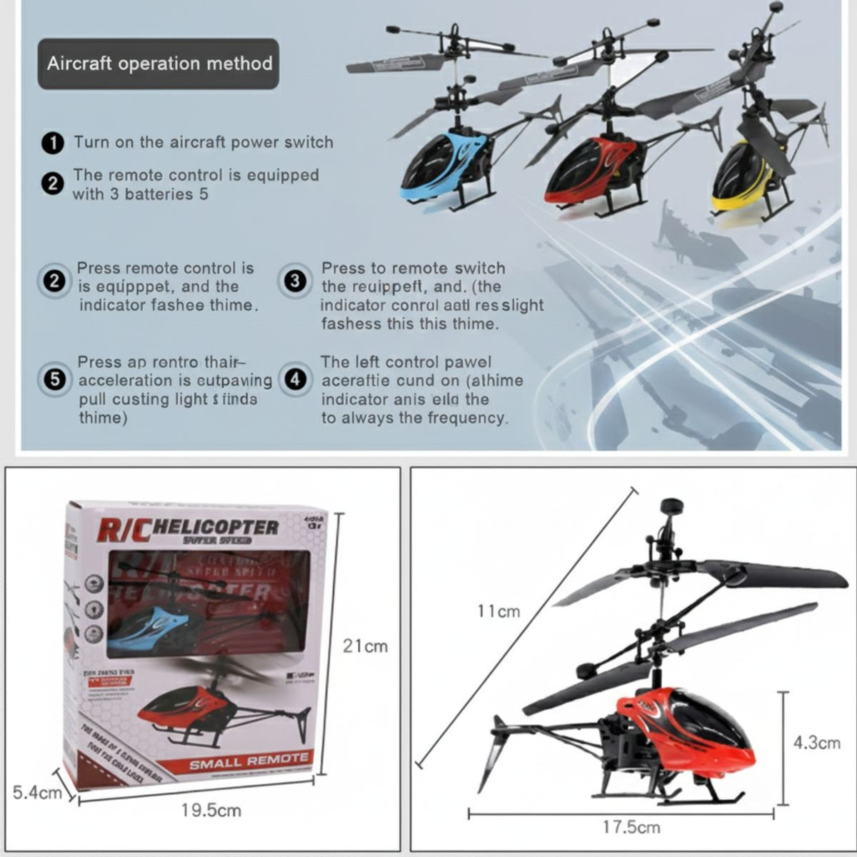 Mini Indoor Remote Control Helicopter – 2-Channel RC Toy product image
