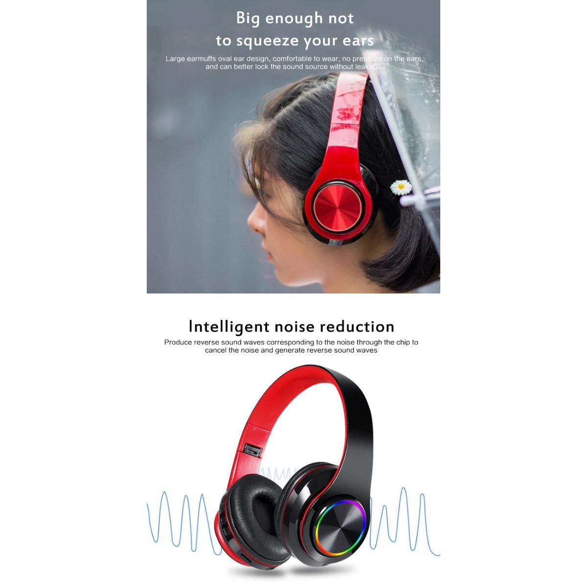 Wired Headphones with Adjustable Headband product image