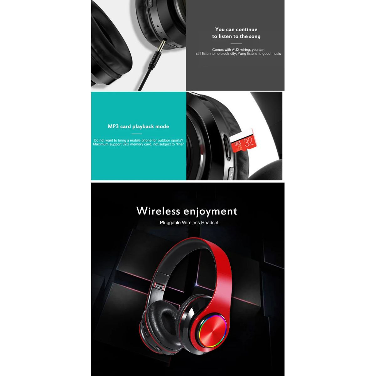 Wired Headphones with Adjustable Headband product image