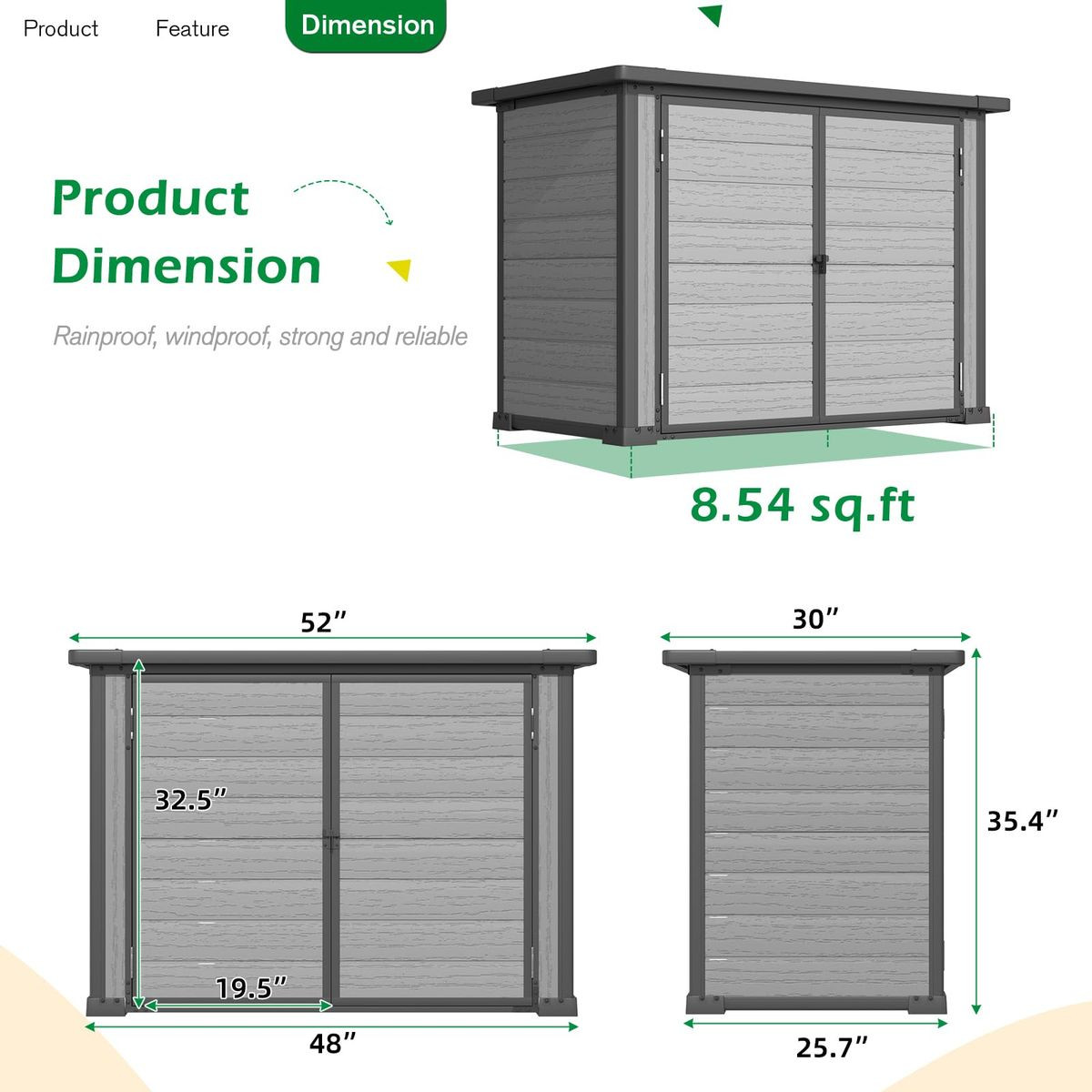 Resin Outdoor Storage Cabinet product image