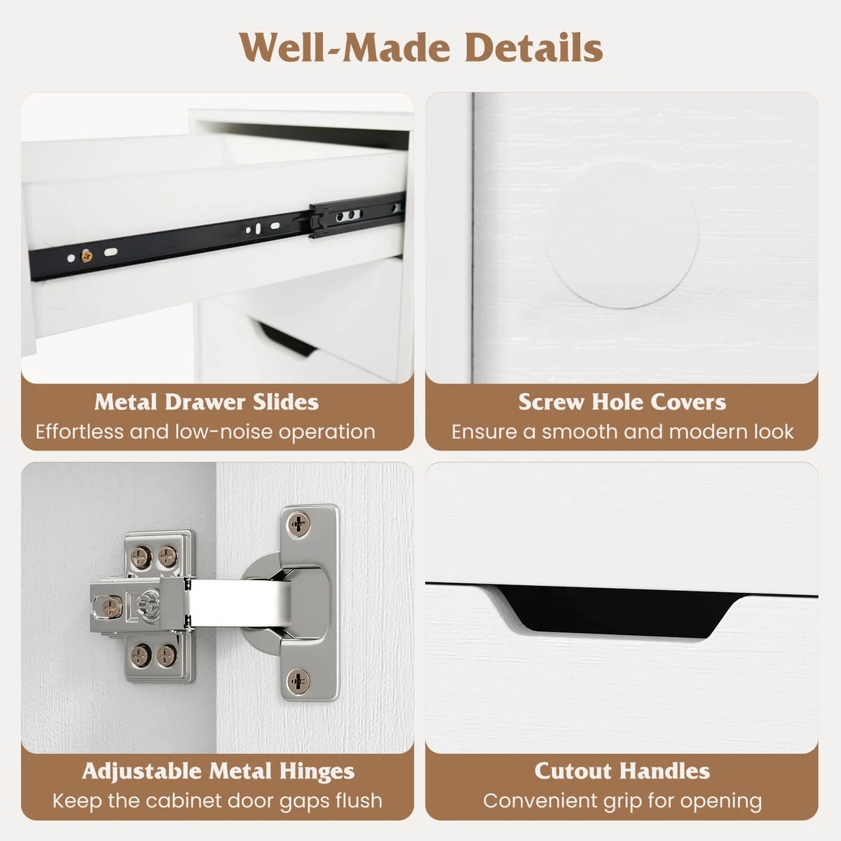 4-Drawer File Cabinet with Wheels product image