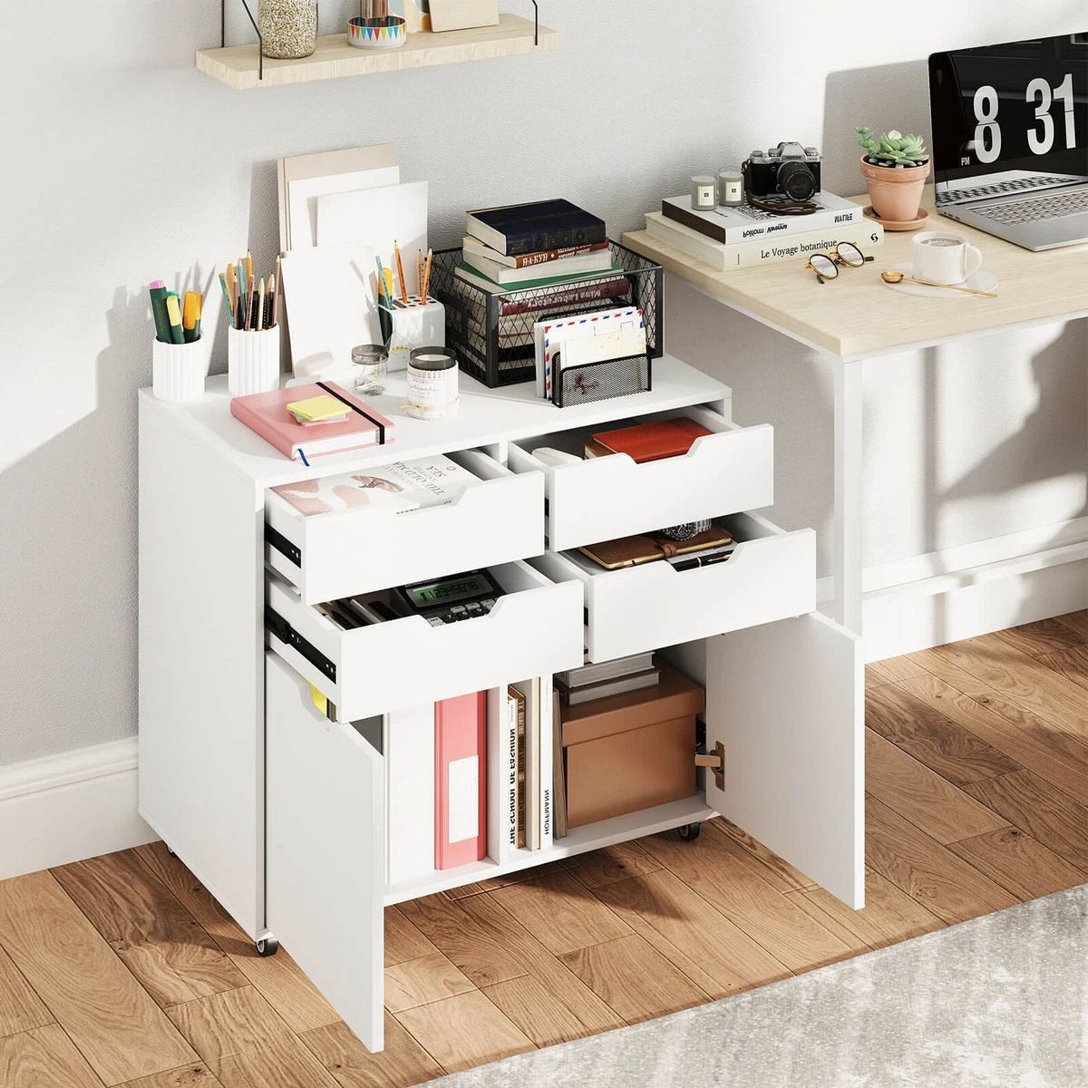 4-Drawer File Cabinet with Wheels product image